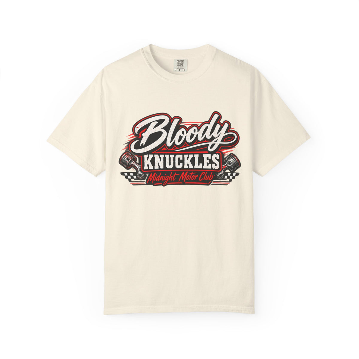 Bloody Knuckles T-Shirt — Retro Racing 'Midnight Motor Club' Graphic Tee