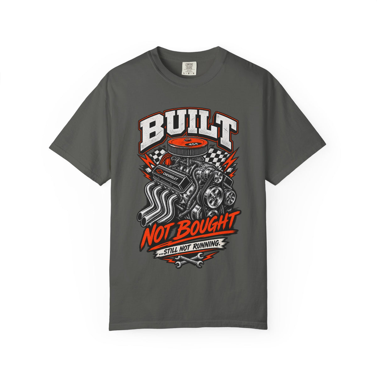 Built Not Bought T-Shirt — Vintage Engine Mechanics Tee