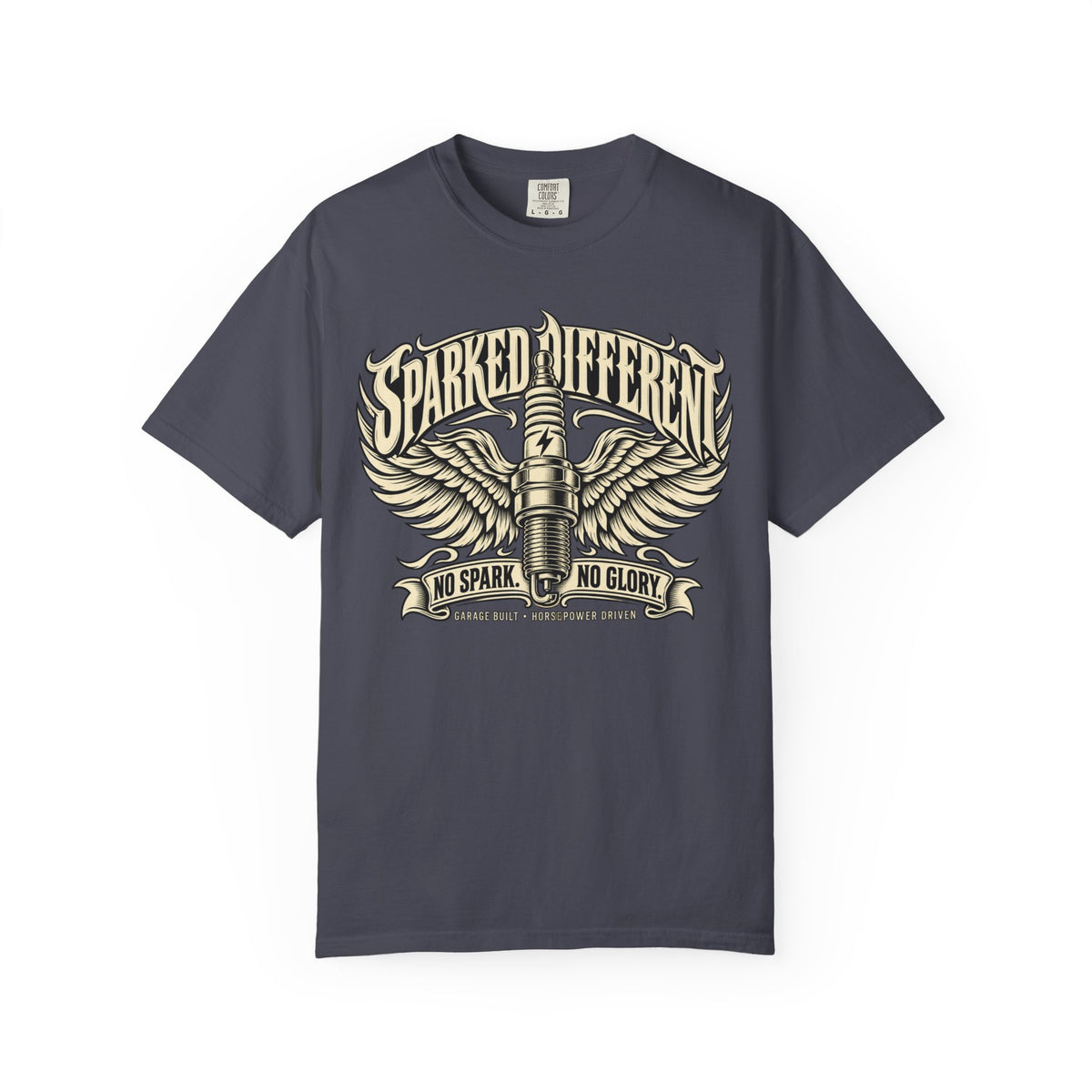 Sparked Different “No Spark, No Glory” Graphic T-Shirt