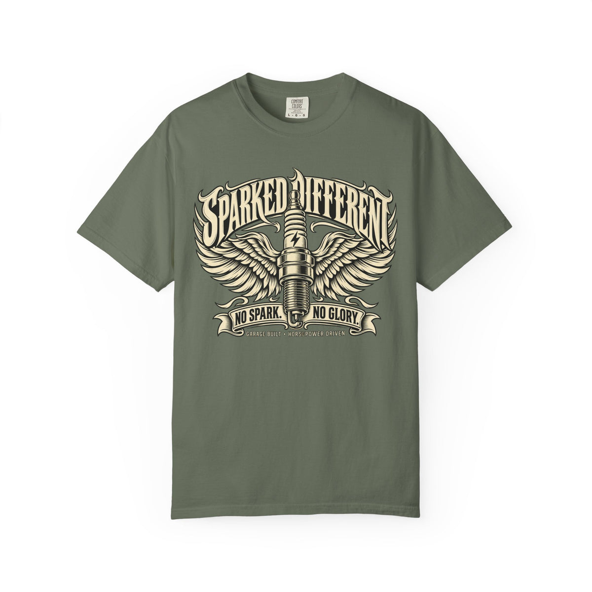 Sparked Different “No Spark, No Glory” Graphic T-Shirt