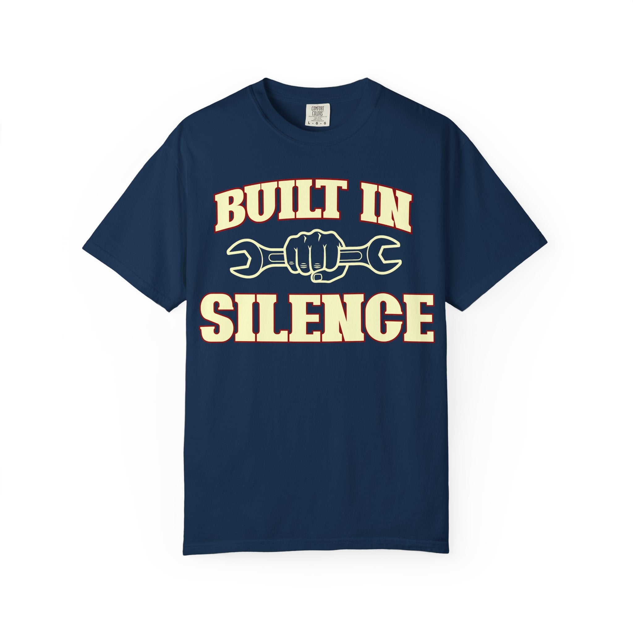 Built In Silence T-Shirt — Vintage Block Letter Graphic T-Shirt