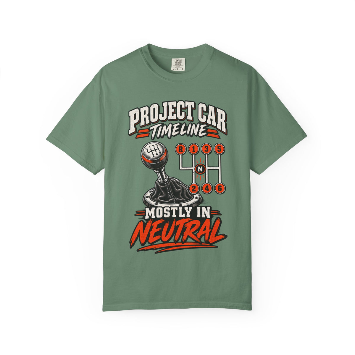 Project Car — "Mostly in Neutral" Manual Gearhead Tee