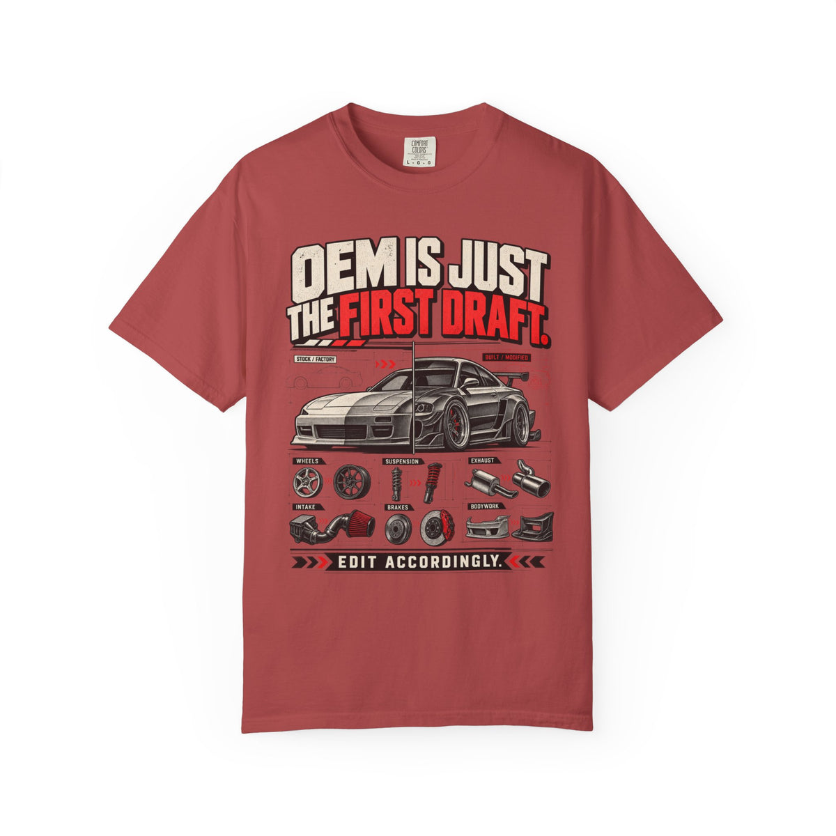 "OEM is Just the First Draft" Engine Parts Graphic Tee
