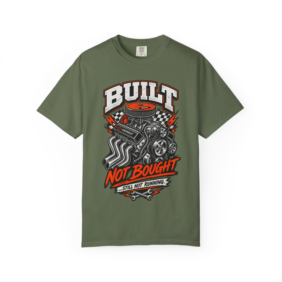 Built Not Bought T-Shirt — Vintage Engine Mechanics Tee