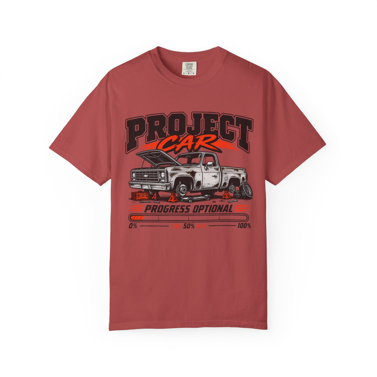 Project Car 'Progress Optional' Funny Graphic T-Shirt
