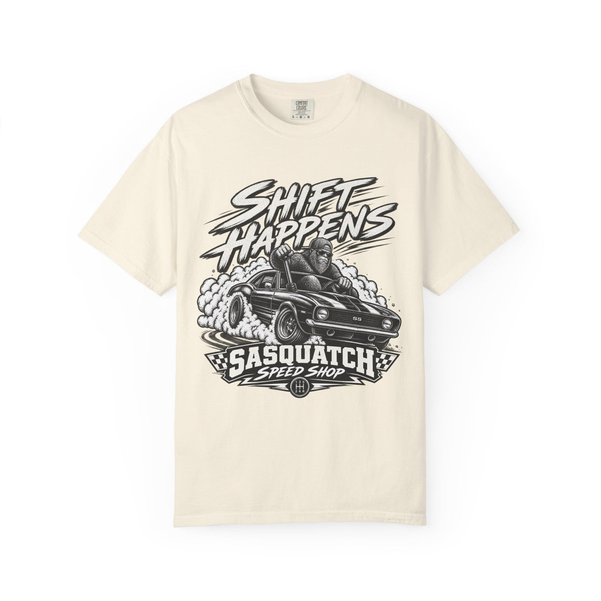 "Shift Happens" Sasquatch Speed Shop T-Shirt