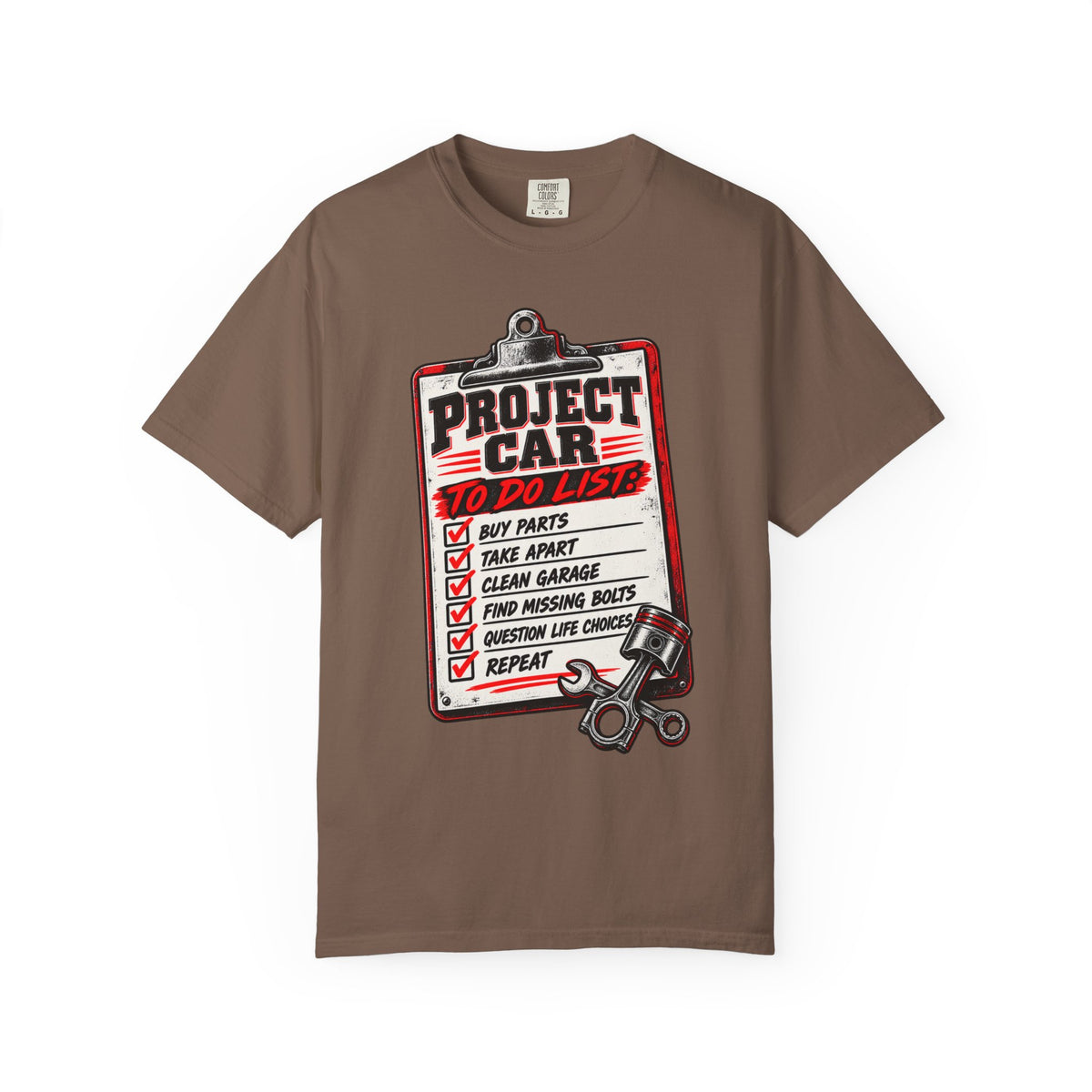 Project Car To-Do List T-Shirt — Mechanic Garage DIY Auto Repair Tee