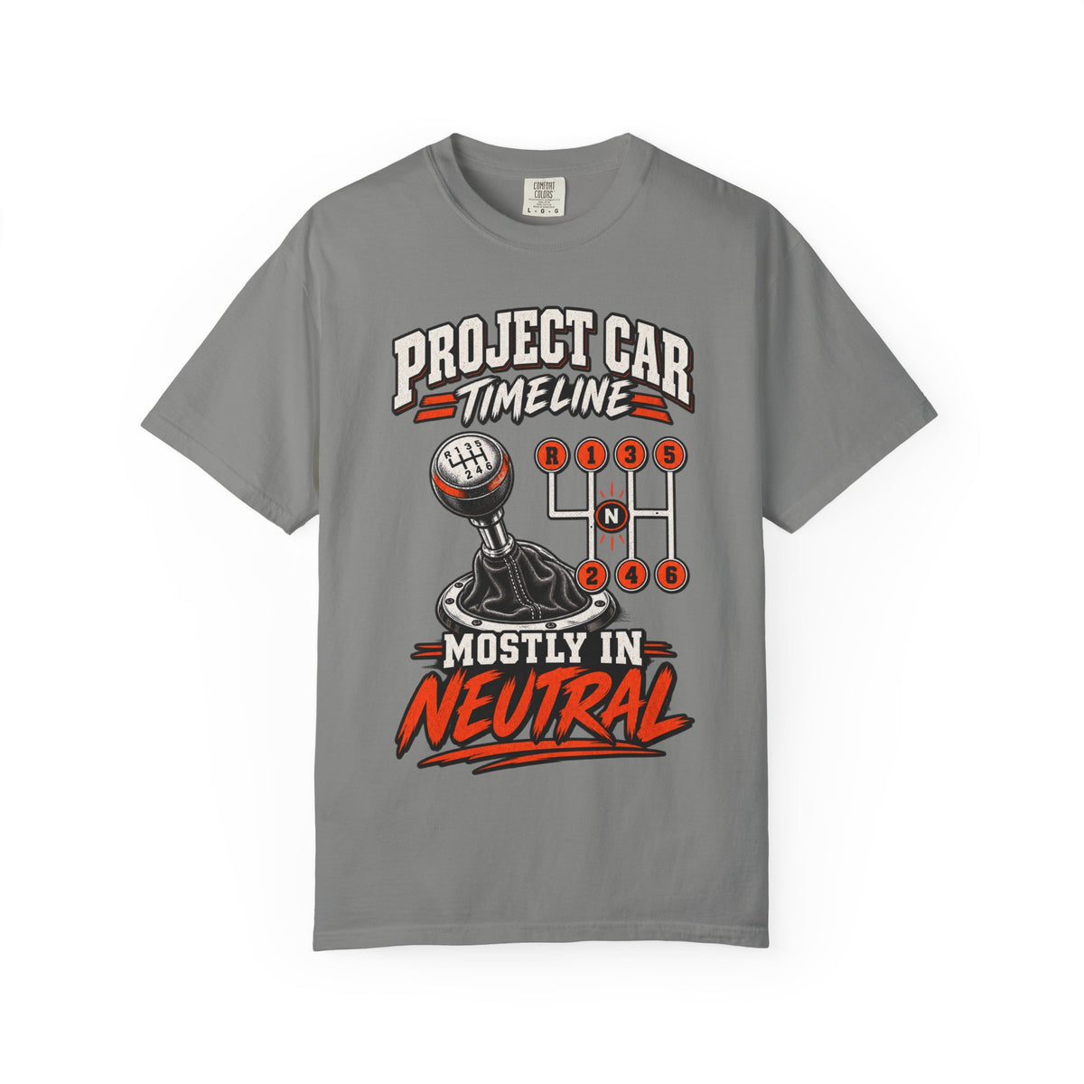 Project Car — "Mostly in Neutral" Manual Gearhead Tee