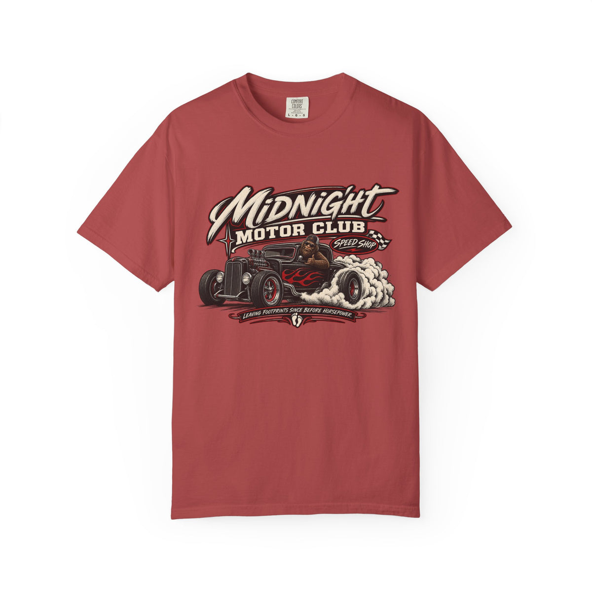 Vintage Sasquatch Driving Hot Rod