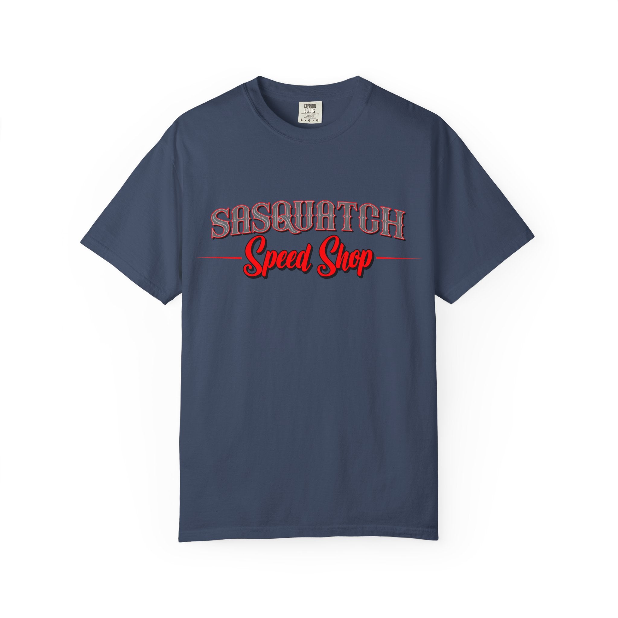 Sasquatch Speed Shop T-Shirt — Retro Hot Rod Graphic Tee