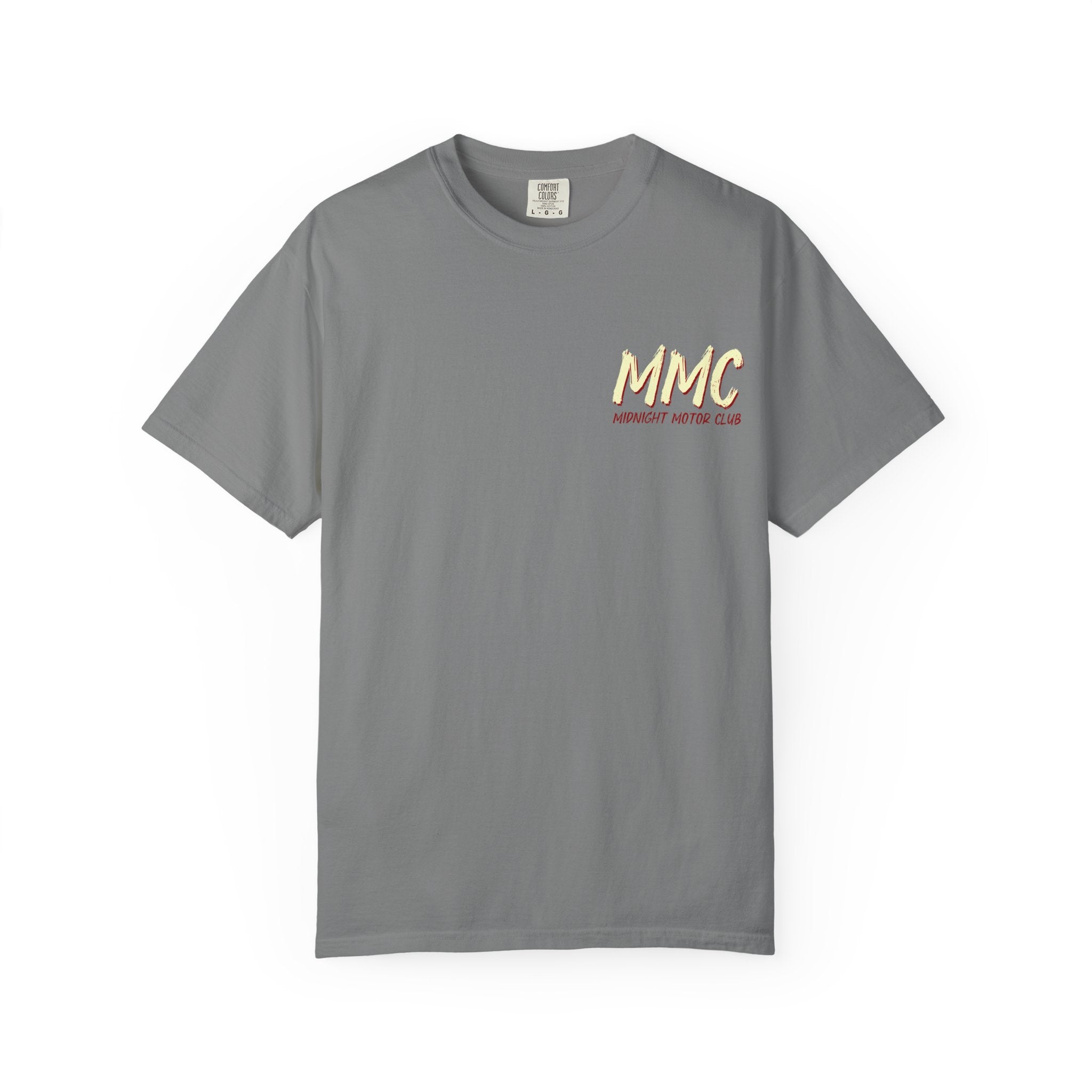 Engineered After Dark Graphic T-Shirt – MNC Midnight Motor Club Retro Logo