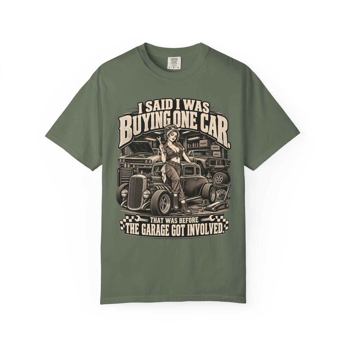 "I Said I Was Buying One Car" Vintage Car Culture Funny Tee