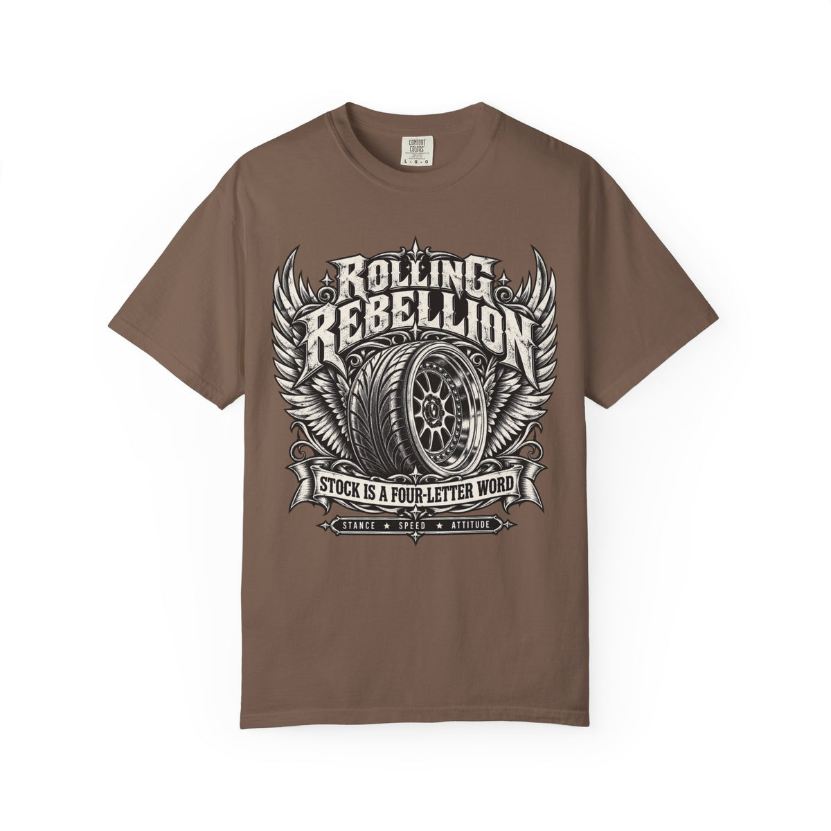 Rolling Rebelion Stock Car Racing Graphic T-Shirt