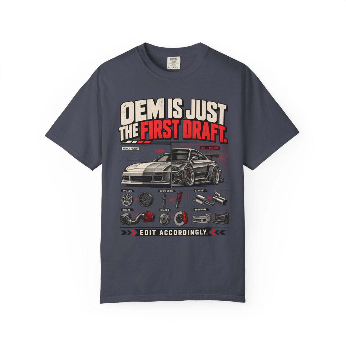 "OEM is Just the First Draft" Engine Parts Graphic Tee