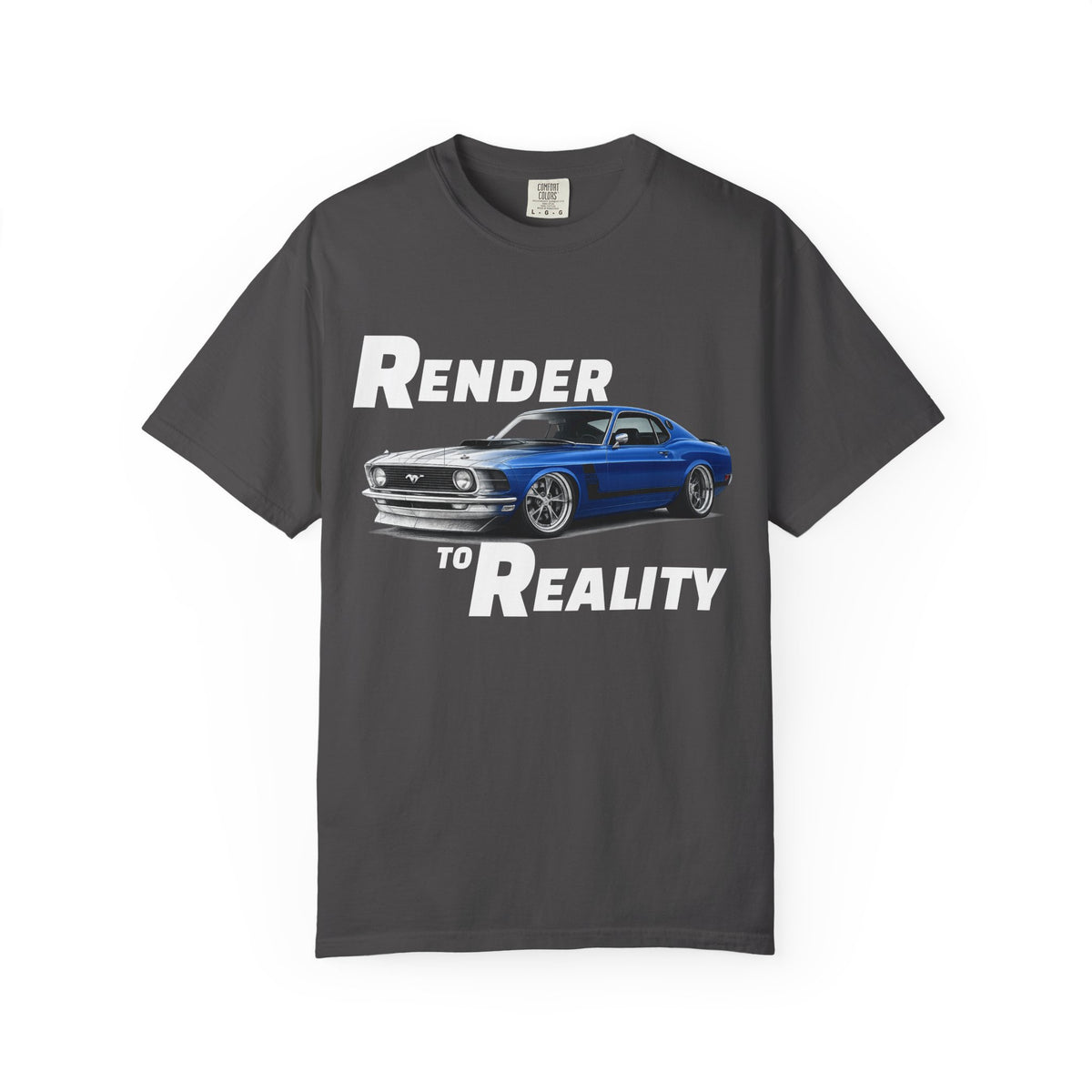 Render to Reality Car T-Shirt — Vintage Muscle Car Graphic Tee