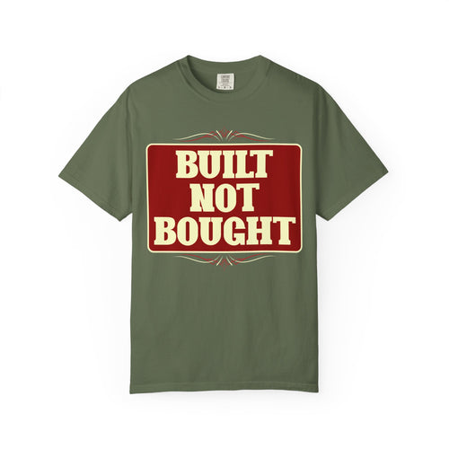 Built Not Bought T-Shirt — Vintage Motorcycle/Car Builder Tee