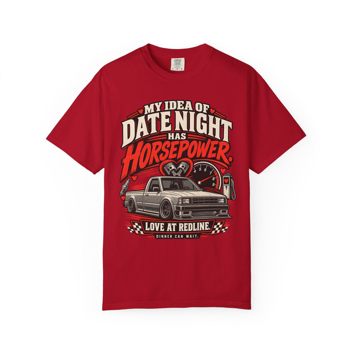 'Date Night Has Horsepower Tee' — Car Life Graphic T-Shirt