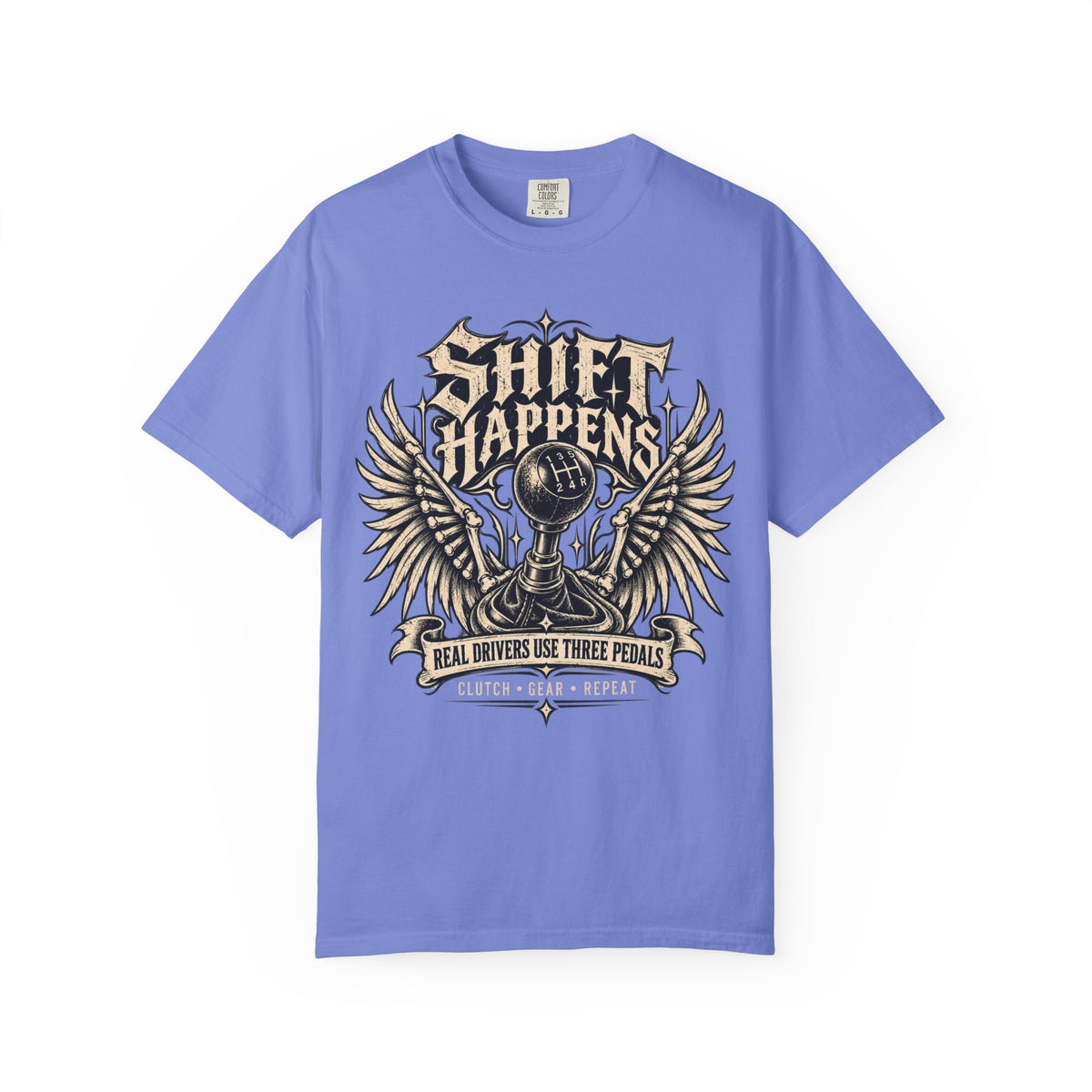 Shift Happens Real Drivers Use Three Pedals Graphic T-Shirt