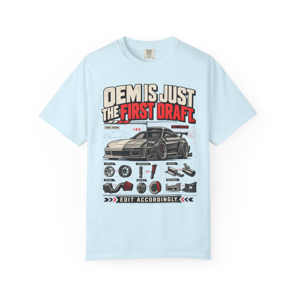 "OEM is Just the First Draft" Engine Parts Graphic Tee