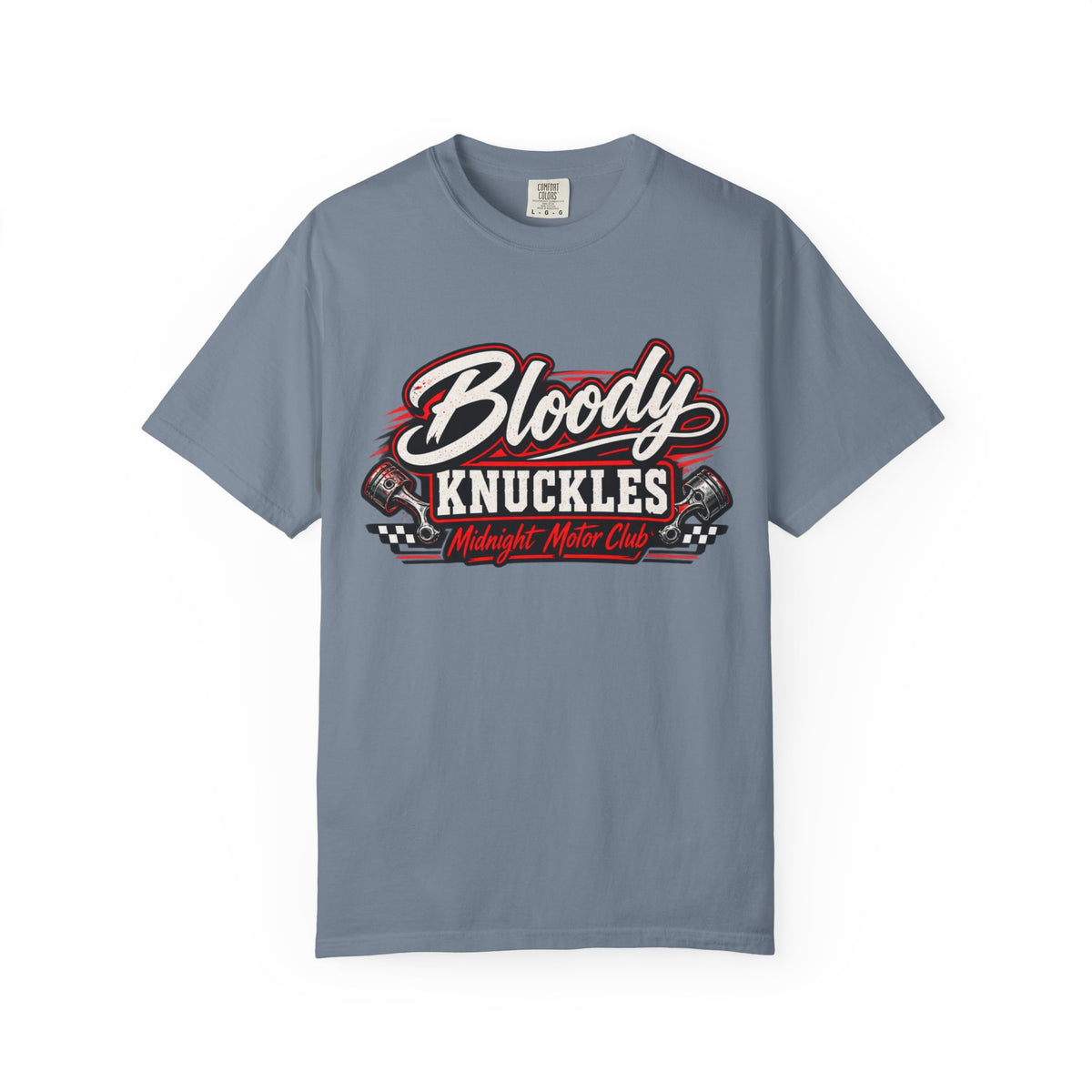 Bloody Knuckles T-Shirt — Retro Racing 'Midnight Motor Club' Graphic Tee