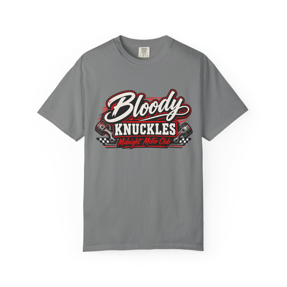 Bloody Knuckles T-Shirt — Retro Racing 'Midnight Motor Club' Graphic Tee