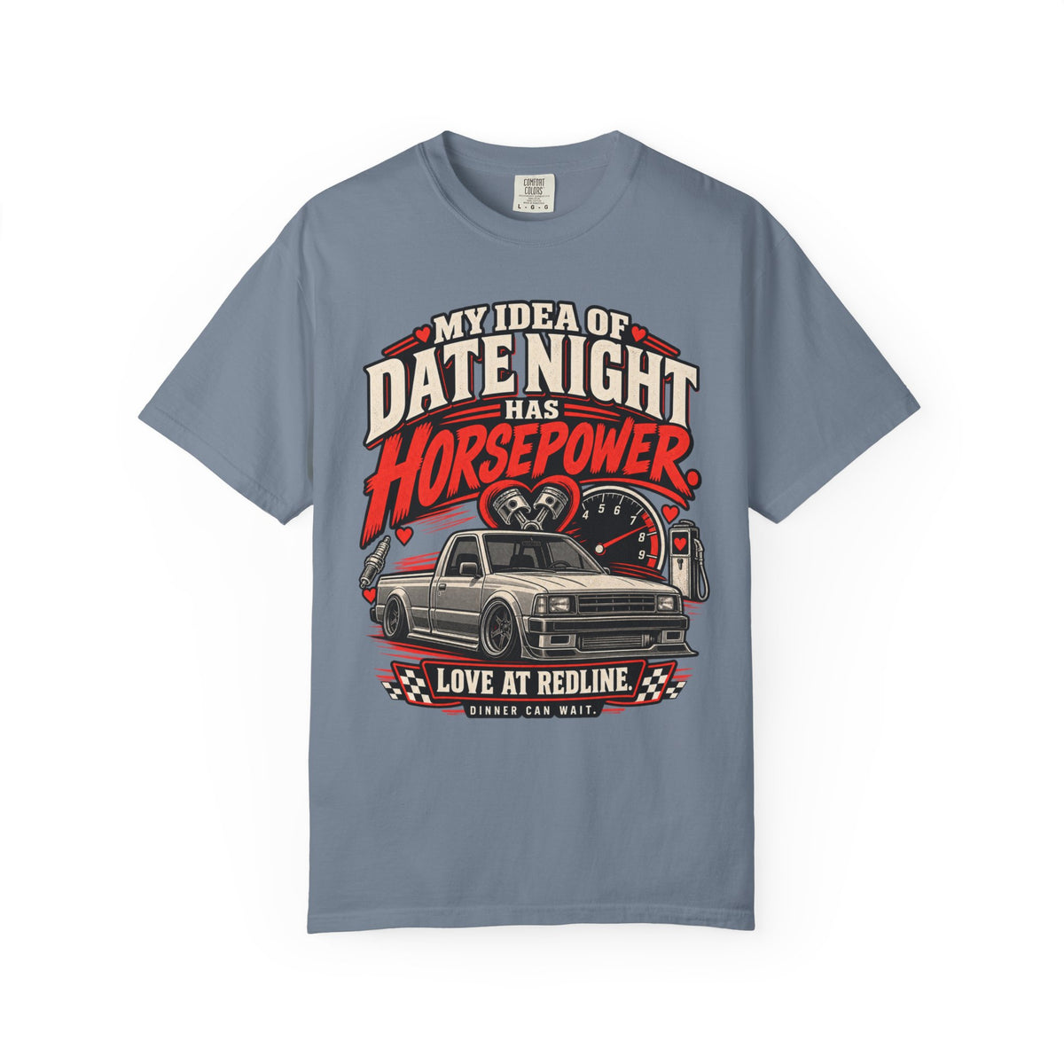 'Date Night Has Horsepower Tee' — Car Life Graphic T-Shirt