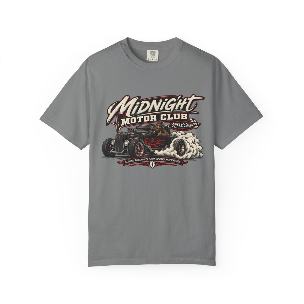 Vintage Sasquatch Driving Hot Rod