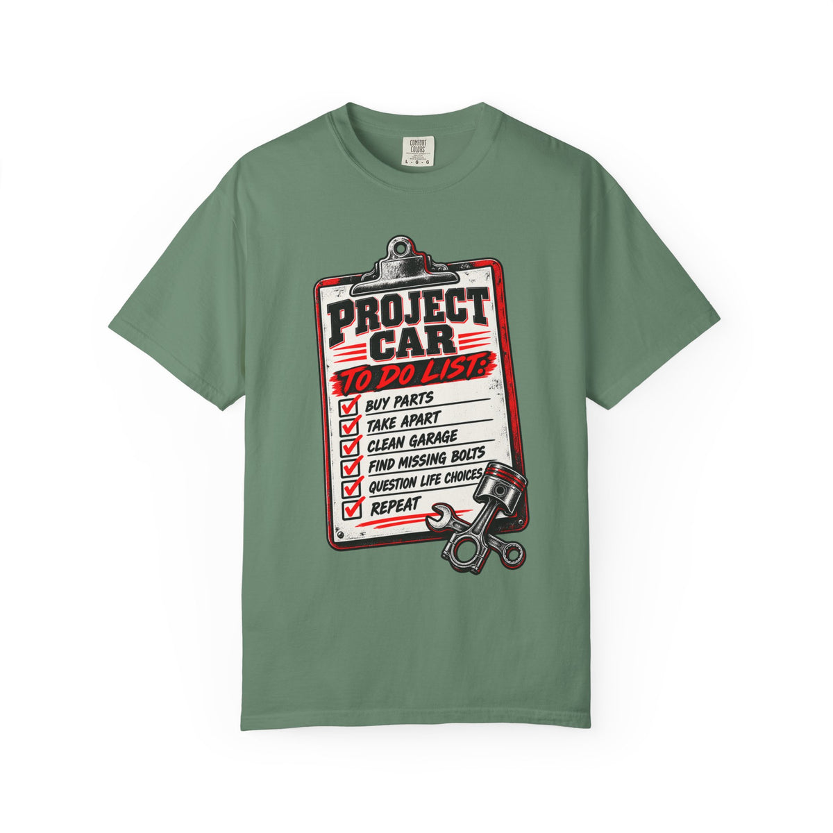 Project Car To-Do List T-Shirt — Mechanic Garage DIY Auto Repair Tee