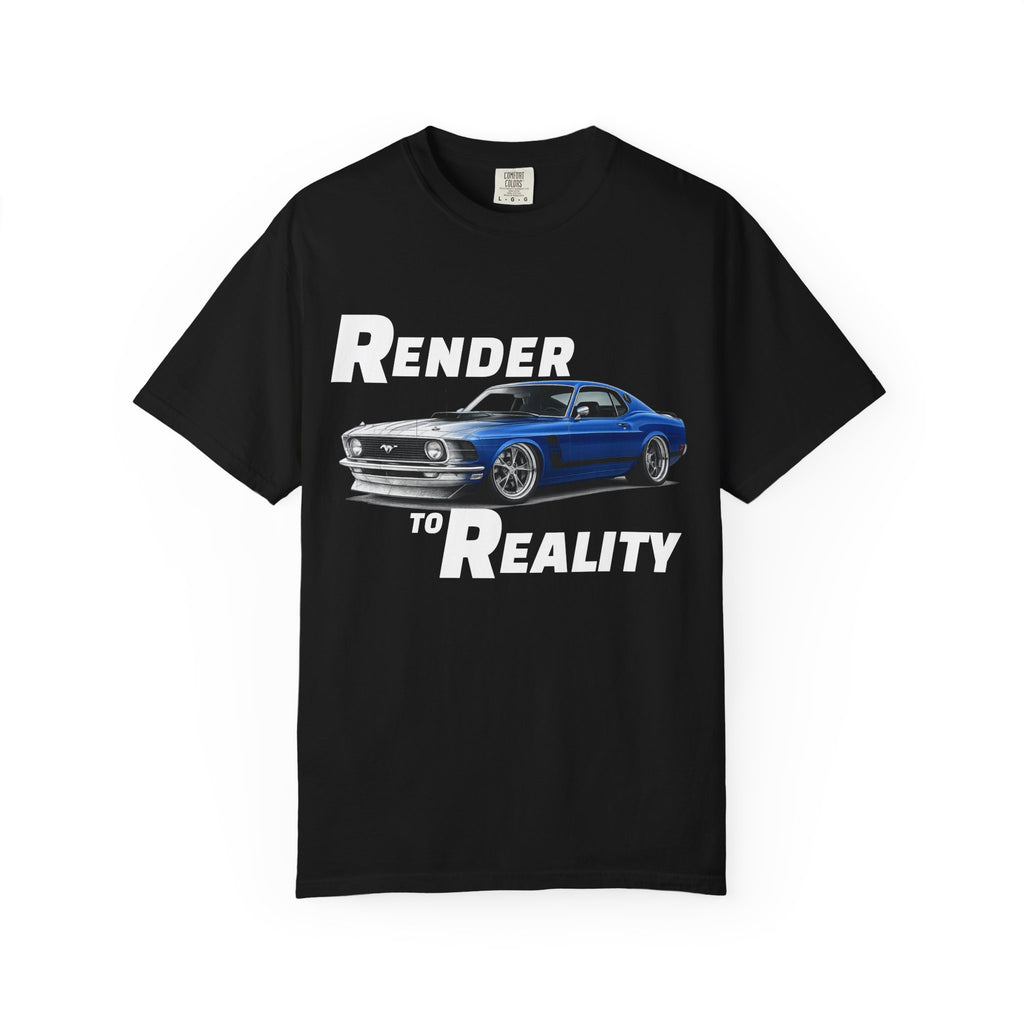 Render to Reality Car T-Shirt — Vintage Muscle Car Graphic Tee