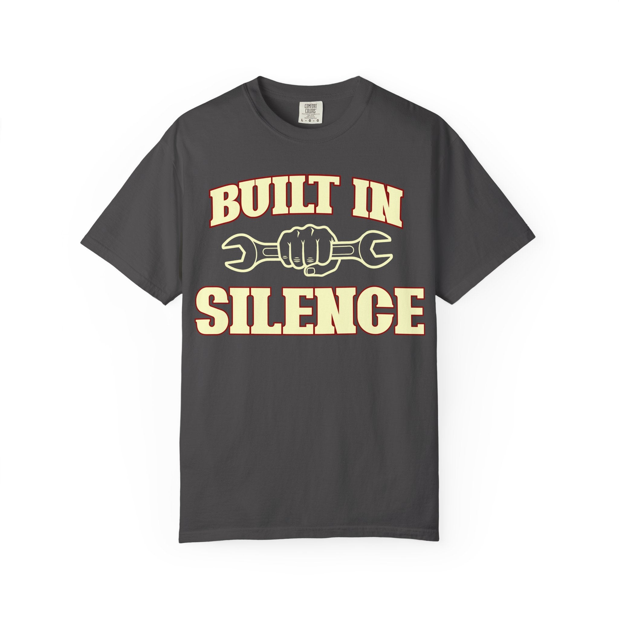 Built In Silence T-Shirt — Vintage Block Letter Graphic T-Shirt