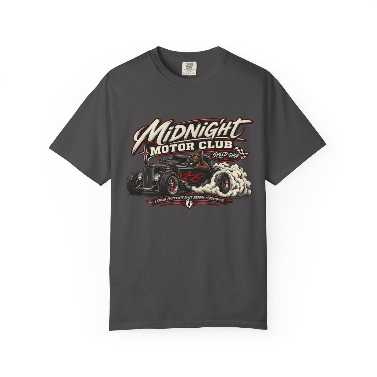 Vintage Sasquatch Driving Hot Rod