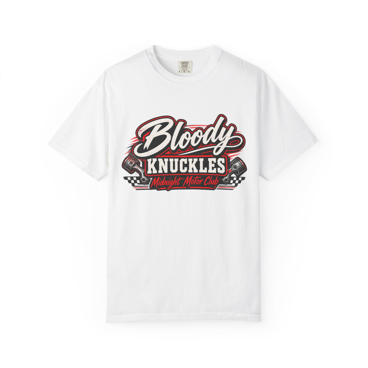 Bloody Knuckles T-Shirt — Retro Racing 'Midnight Motor Club' Graphic Tee