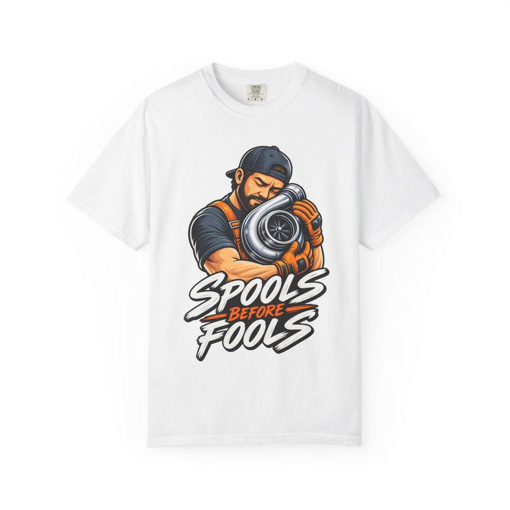 “Spools Before Fools” Turbocharger Funny Mechanics Tee