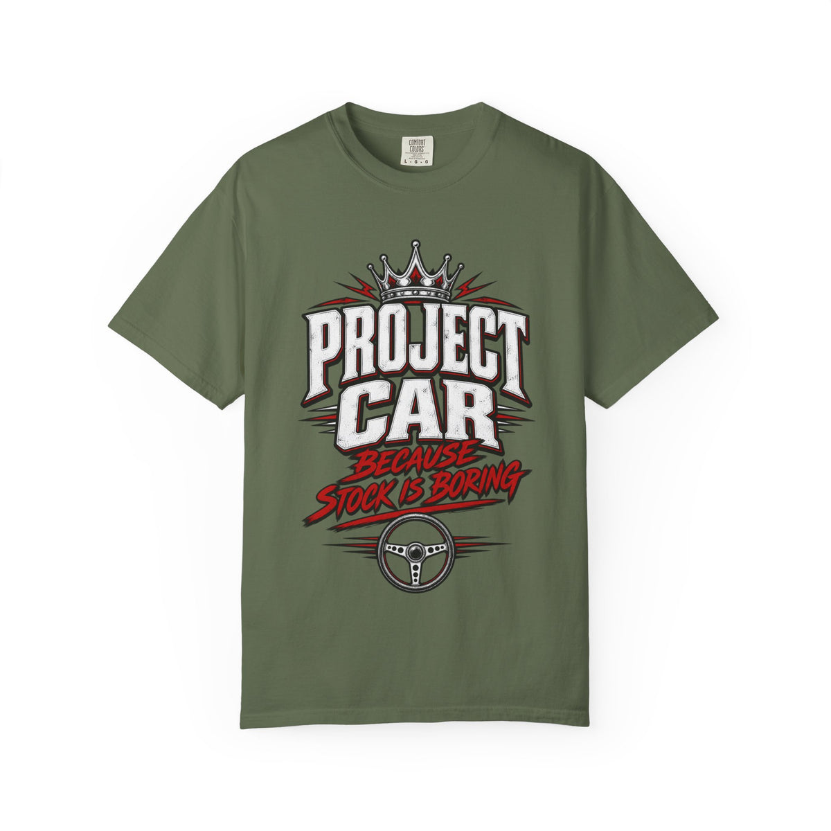 "Because Stock Is Boring" Funny Project Automotive Tee