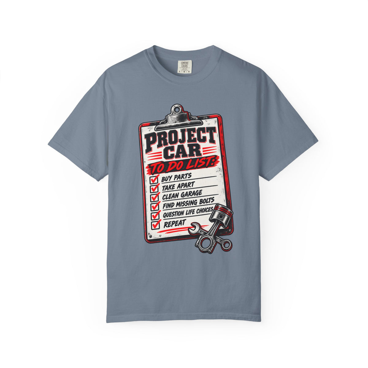 Project Car To-Do List T-Shirt — Mechanic Garage DIY Auto Repair Tee