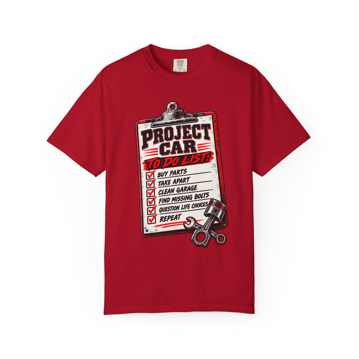 Project Car To-Do List T-Shirt — Mechanic Garage DIY Auto Repair Tee