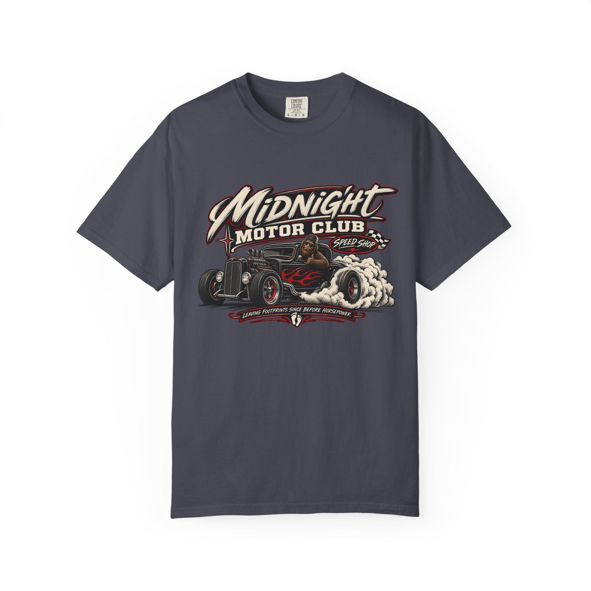 Vintage Sasquatch Driving Hot Rod