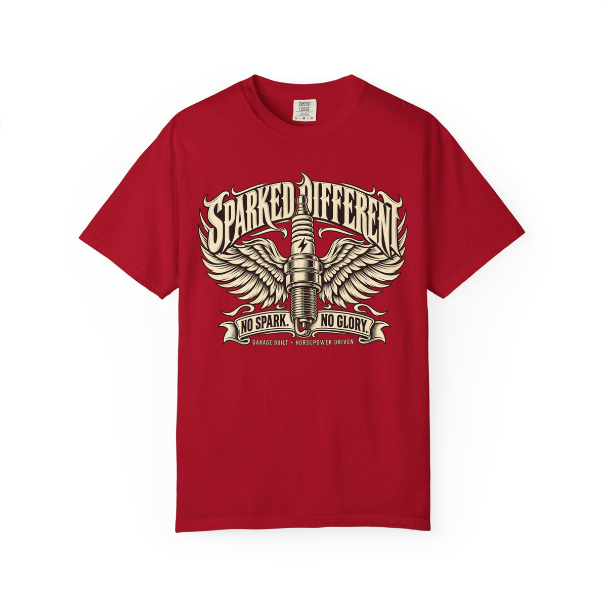 Sparked Different “No Spark, No Glory” Graphic T-Shirt