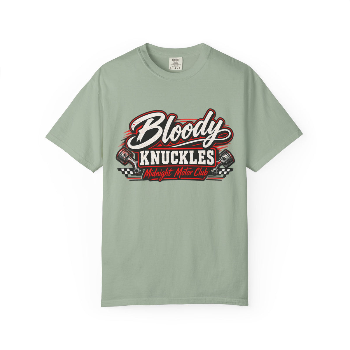 Bloody Knuckles T-Shirt — Retro Racing 'Midnight Motor Club' Graphic Tee