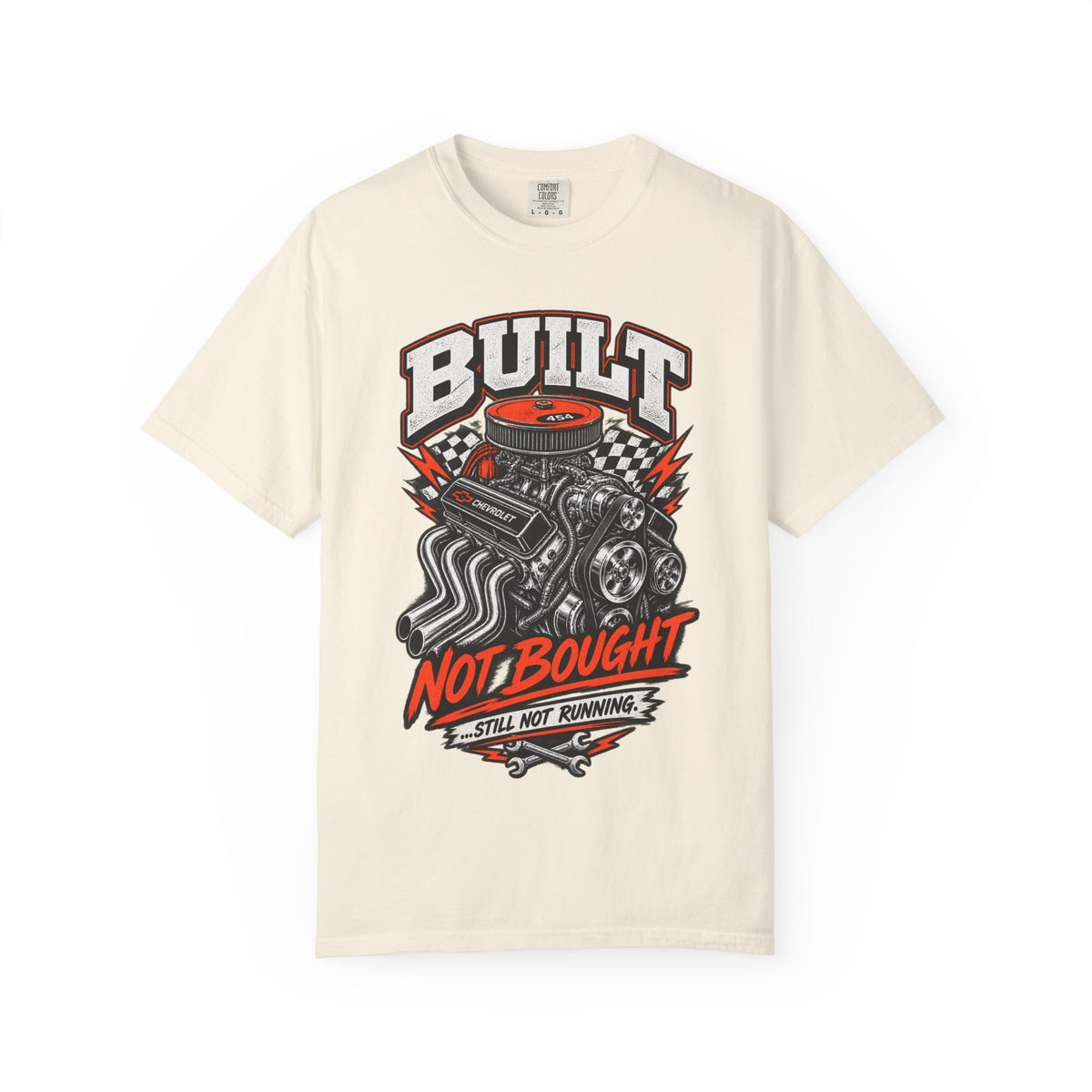 Built Not Bought T-Shirt — Vintage Engine Mechanics Tee